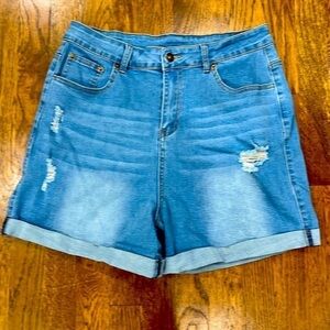 Distressed Denim Shorts, 31 inch waist, WMNs, EUC